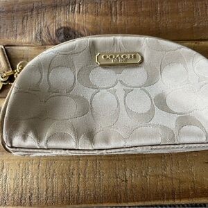 Coach x Estee Lauder Limited Edition Gold Signature Cosmetic Case